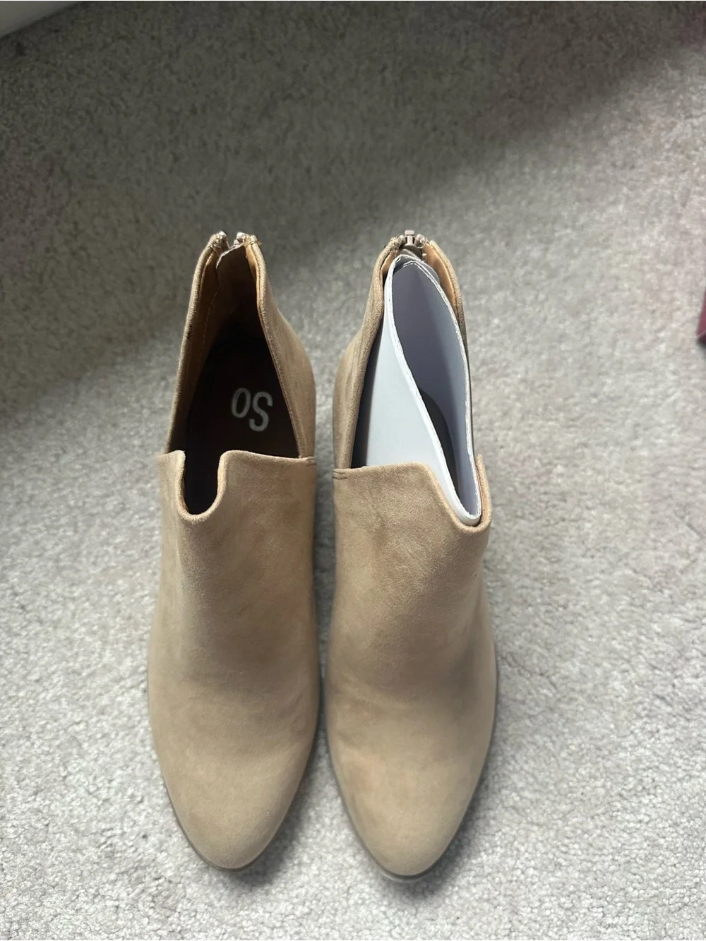 SO Taupe Cutout Ankle Booties